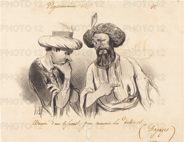 Nourri dans le sérail, j'en connais les détours (Bajaset), 1841. Creator: Honore Daumier.