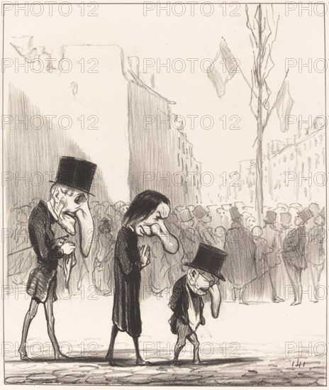 Les Trois petits saints, mid-late 19th century. Creator: Honore Daumier.
