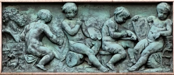 Panel representing Painting Sculpture & Architecture, c1905. Creator: George Anderson Lawson.