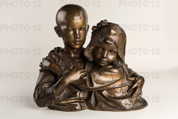 Brother and Sister, 1898. Creator: Julien Dillens.
