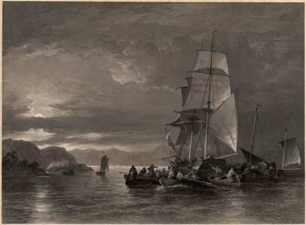 The Smugglers' Brig Jumping Jenny After E.T. Crawford. Creator: Robert Anderson.