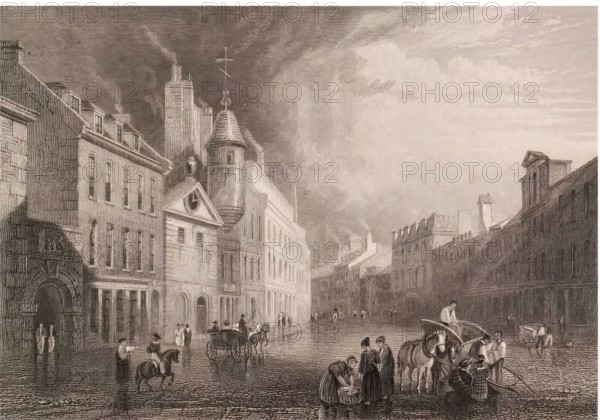 Broad Street, Aberdeen, 1833. Creator: William Purser.
