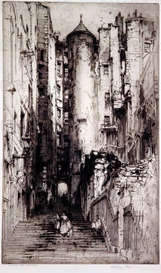 Advocates' Close, Edinburgh, c1912. Creator: Hedley Fitton.