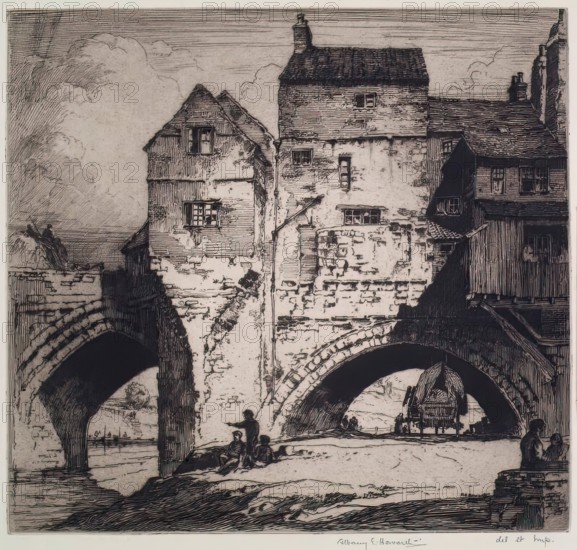 Elvet Bridge, Durham, c1900s. Creator: Albany E Howarth.