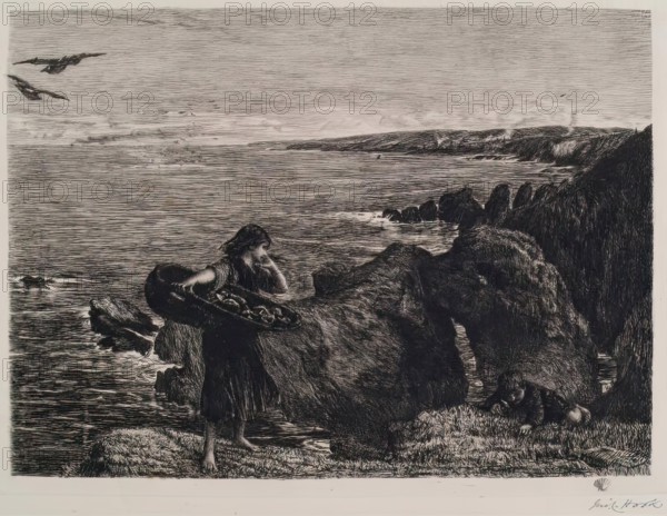 The Mushroom Gatherers, c1879. Creator: James Clarke Hook.