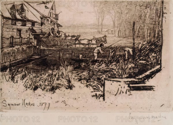 The Old Mill, c1864. Creator: Francis Seymour Haden.