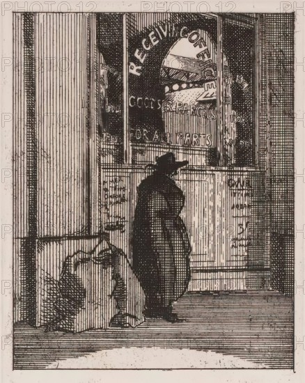 Parcels Office, c1930s. Creator: Thérèse Lessore.