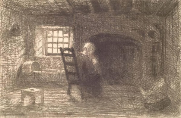 Cottage Interior, c1840-1860s. Creator: William Dyce.