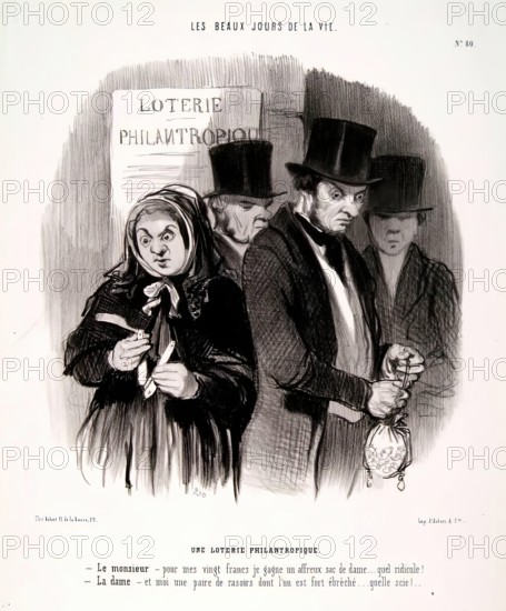 Une Loterie Philantropique, 1845.  Creator: Honore Daumier.