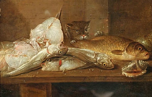Still Life with Fish, 1625-1661. Creator: Alexander Adriaenssen.