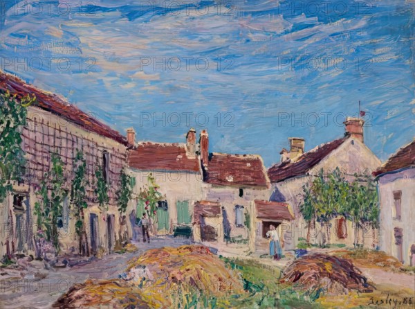 Une Cour aux Sablons, 1885. Creator: Alfred Sisley.
