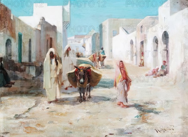 Street In Tangier, 1908. Creator: James Coutts Michie.