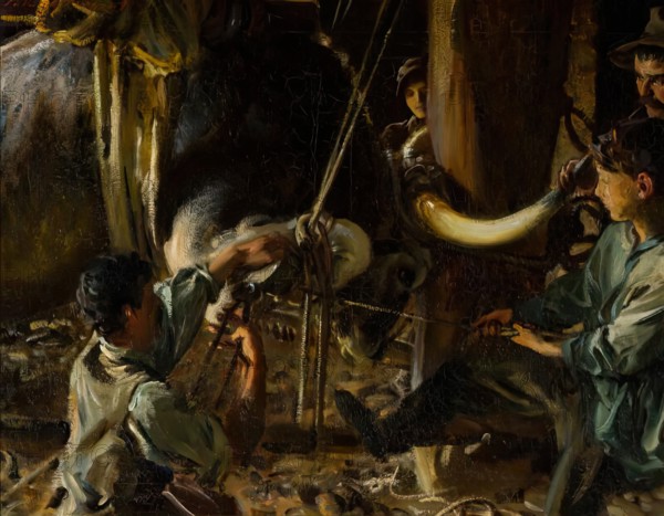 Shoeing the Ox, 1906-1910. Creator: John Singer Sargent.