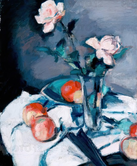 Still Life - Roses and Apples, c1920s. Creator: Samuel John Peploe.
