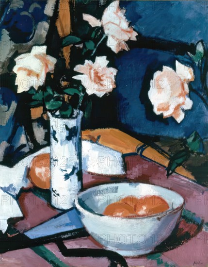 Still Life with Roses, c1924. Creator: Samuel John Peploe.