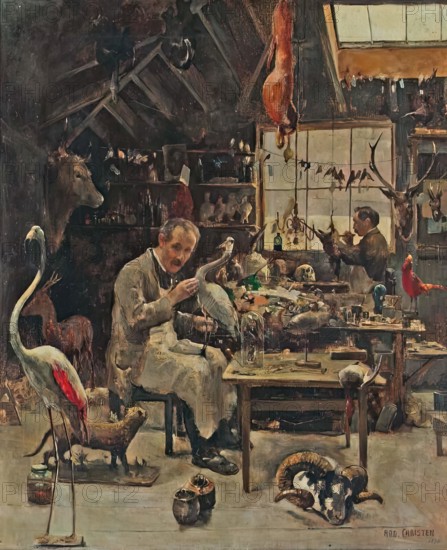 George Sim in his Workshop, Aberdeen, 1890. Creator: Rodolphe Christen.