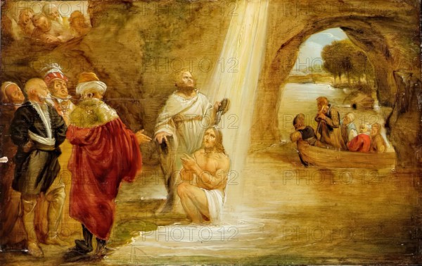 The Baptism of Christ, mid 18th century. Creator: John Runciman.