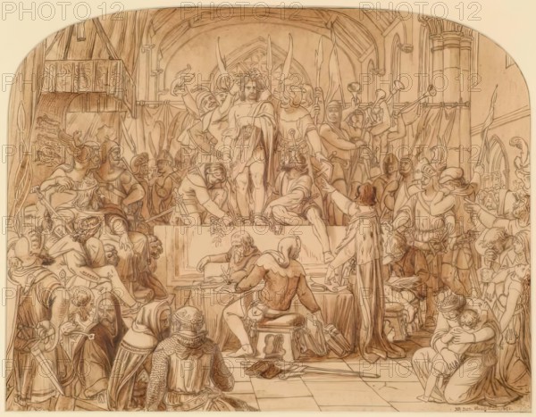 Wallace Mocked at Westminster, 1861. Creator: Noel Paton.