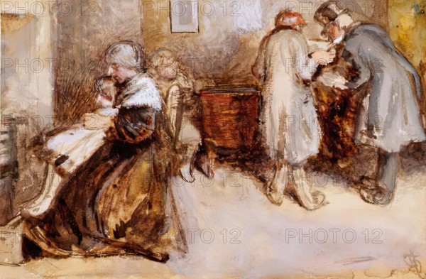 Distraining for Rent. Creator: George John Pinwell.