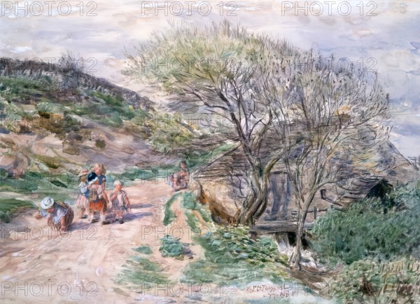 Caernazrie Mill, Springtime (Batty's Den), 1885. Creator: William McTaggart.