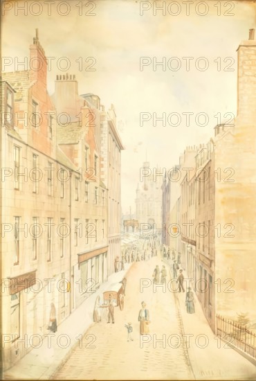 Shiprow And Castlegate Market, Aberdeen, c1900s. Creator: Alexander J Murray.