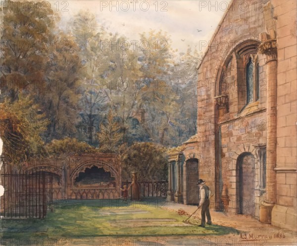 Bishop Dunbar's Tomb-St. Machar's Cathedral, 1896. Creator: Alexander J Murray.