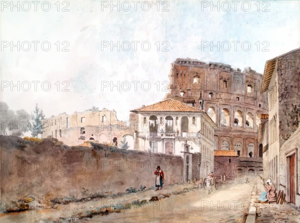 The Colosseum on the Road to St John Lateran, c1780. Creator: William Pars.