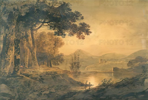 A River Scene, 1800-1824. Creator: William Payne.