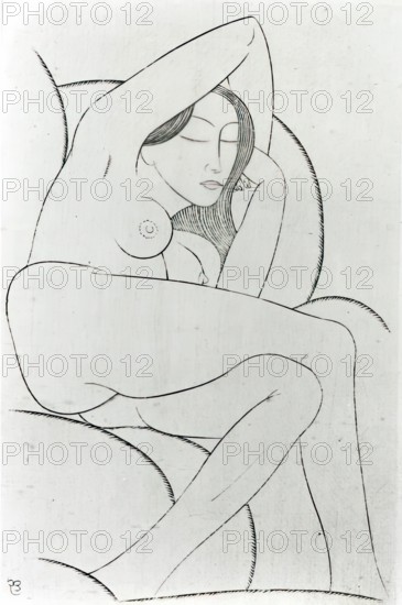 The Sofa, 1925. Creator: Eric Gill.