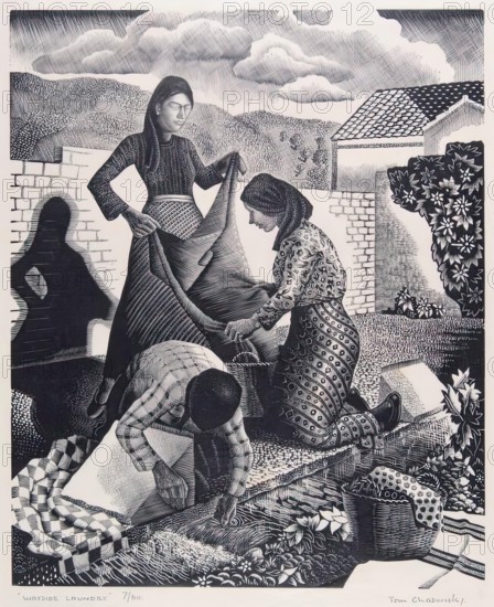 Wayside Laundry, 1935. Creator: Tom Chadwick.