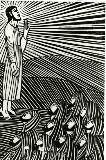 Ascension, 1918. Creator: Eric Gill.