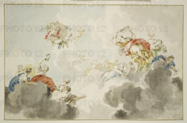 Flora and Zephyr, c1746. Creator: Jacob de Wit.