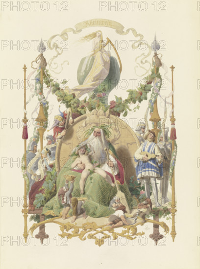 The four main drinks: Rhine wine, 1853. Creator: Adolf Schroedter.