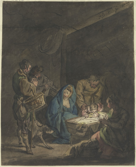 Adoration of the shepherds, 1777. Creator: Gottlieb Welte.