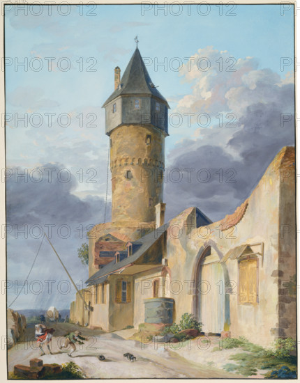 The Friedberger Warte in Frankfurt am Main. Creator: Anton Radl.