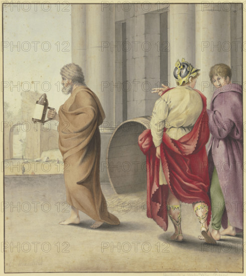 Diogenes looking for people. Creator: Carl Friedrich Wendelstadt.