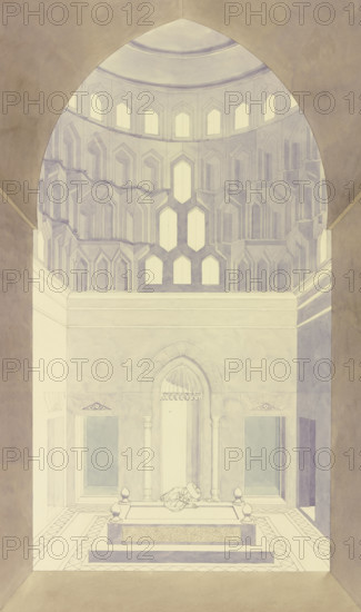 Tomb of Sultan Quaitbay in Cairo, 1830. Creator: Friedrich Maximilian Hessemer.