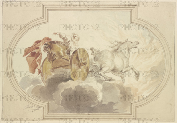 Elias goes heavenwards, c1726. Creator: Jacob de Wit.