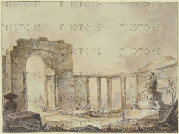 Agrippina's grotto, c1756-1760. Creator: Georges François Blondel.