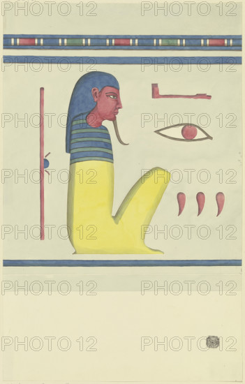 Hieroglyphs framed by an ornamental band, 1829-1830. Creator: Friedrich Maximilian Hessemer.
