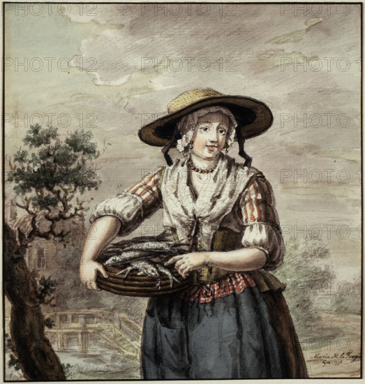 Fishwife, 1772. Creator: Maria Margaretha la Fargue.