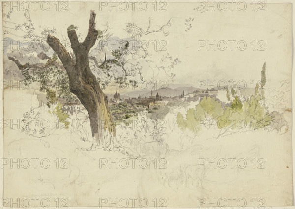 View of Florence from Monte Oliveto, 1830. Creator: Johann Nepomuk Rauch.
