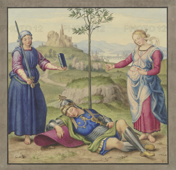 The Knight's Dream, 1831. Creator: Johann David Passavant.