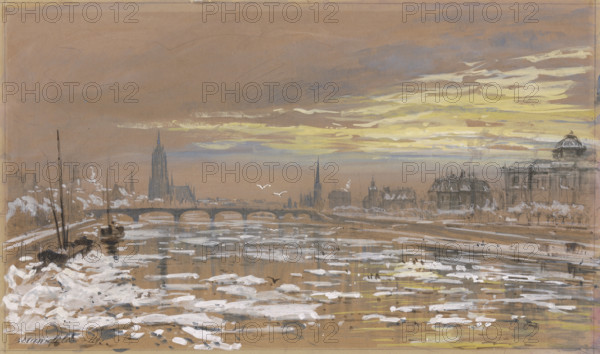 Frankfurt am Main in winter, 1897. Creator: Bernhard Mannfeld.