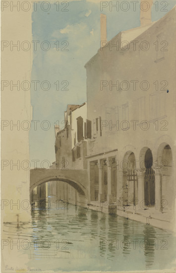 The Ponte della Panada in Venice, 1851. Creator: Carl Theodor Reiffenstein.