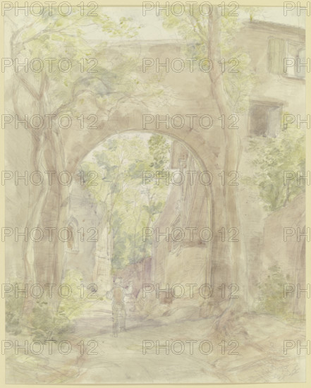 Castle gate of Eppstein castle,  c1850-1900. Creator: Peter Becker.