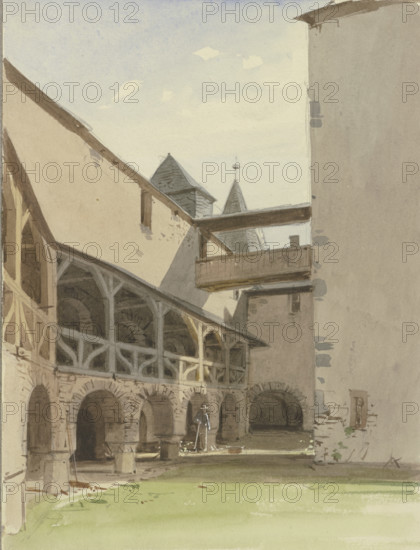 Pfalzgrafenstein Castle near Kaub, 1849. Creator: Carl Theodor Reiffenstein.