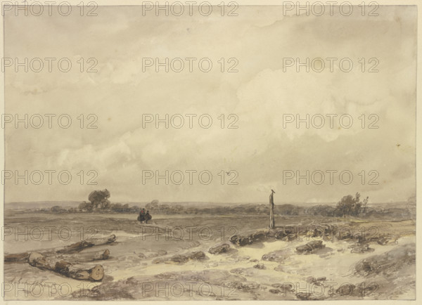 Flat landscape. Creator: Andreas Schelfhout.