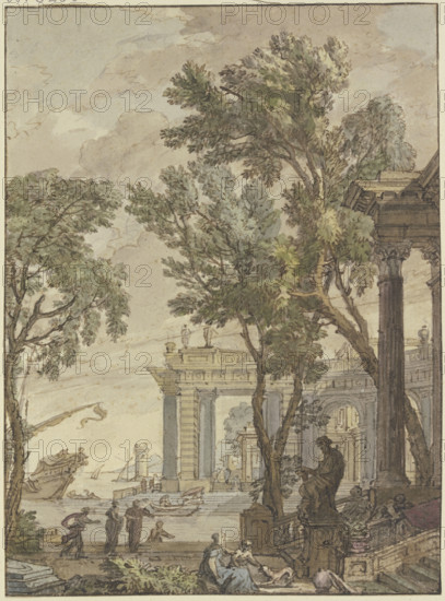 Antique seaport. Creator: Isaac de Moucheron.