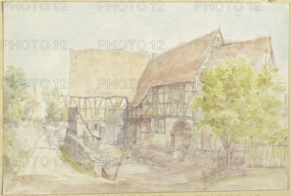 Old farmhouse in Mammelshain in the Taunus Mountains, c1850-1900. Creator: Peter Becker.